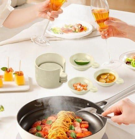 Colorful Plastic Macaron Dip Bowls Set of 6pcs